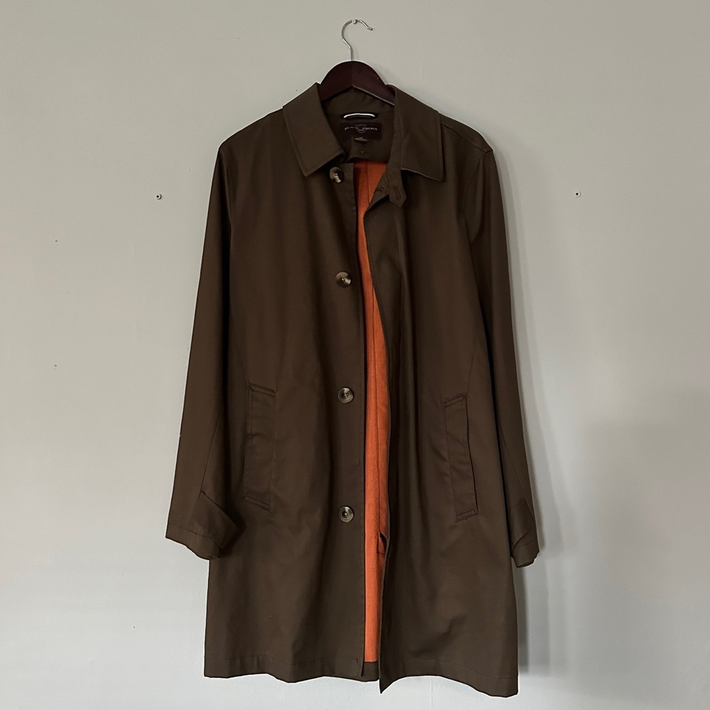 Black Brown 1826 Men's Olive/Brown Trench Coat